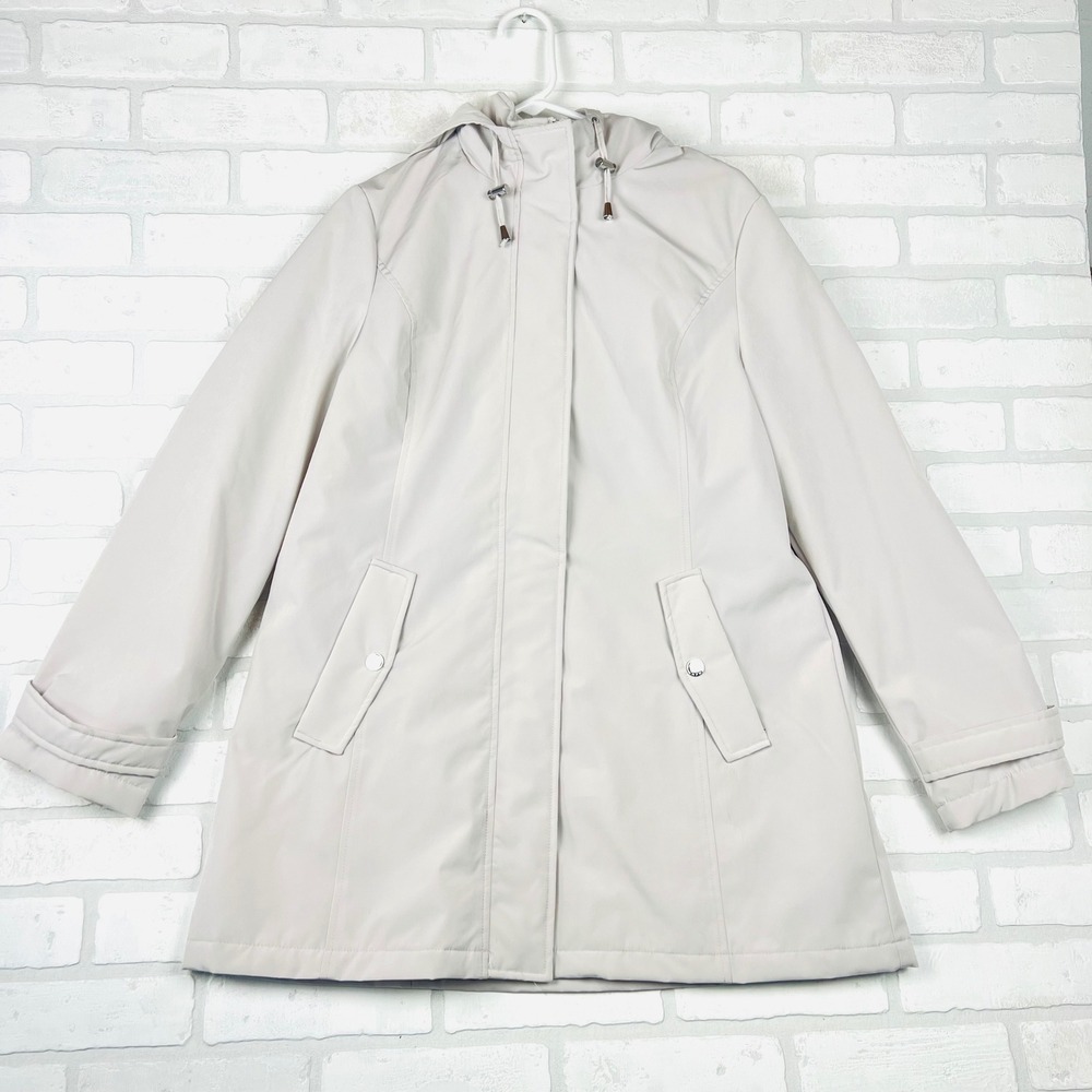 HFX Women's Water Wind Resistant Hooded Winter Coat Beige Size L‎